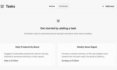 Grok tasks feature