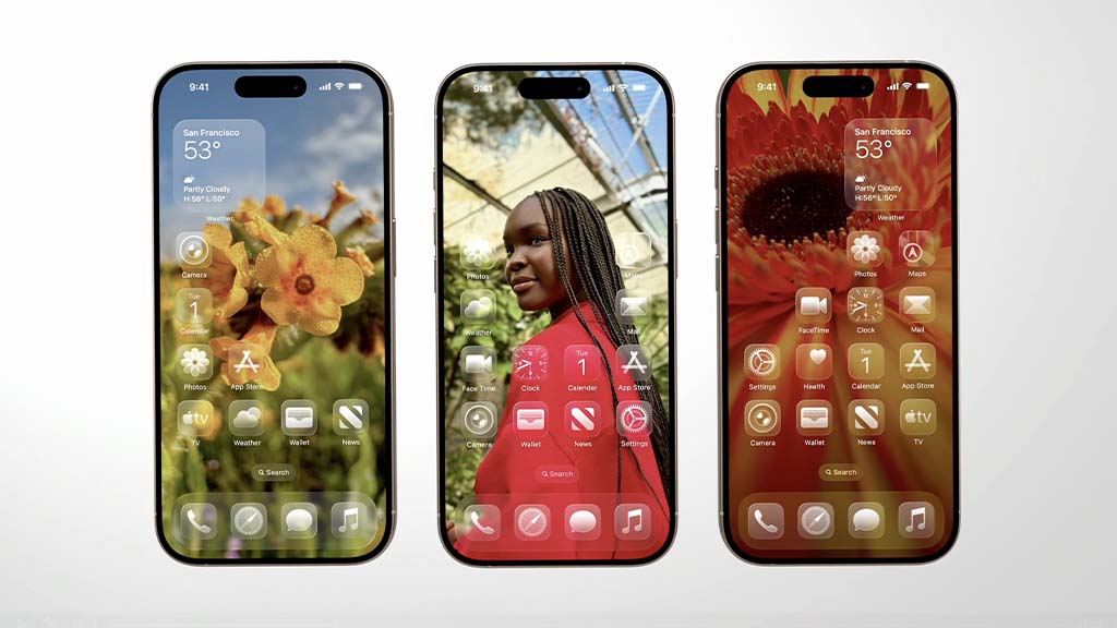 iOS 26 liquid glass design