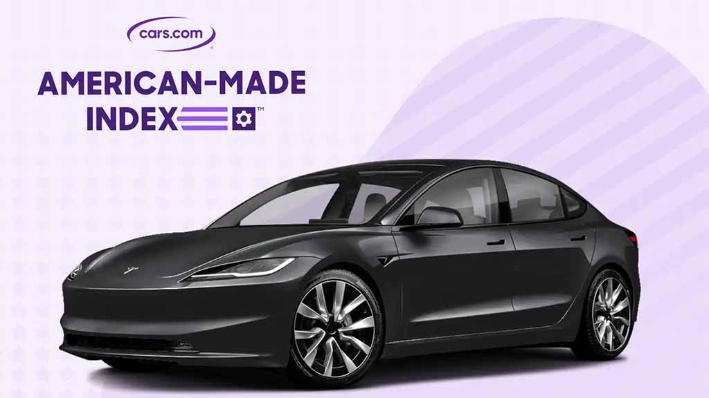 Most American-made index Tesla