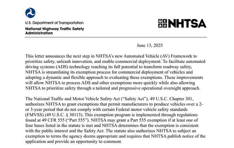 NHTSA Tesla Cybercab