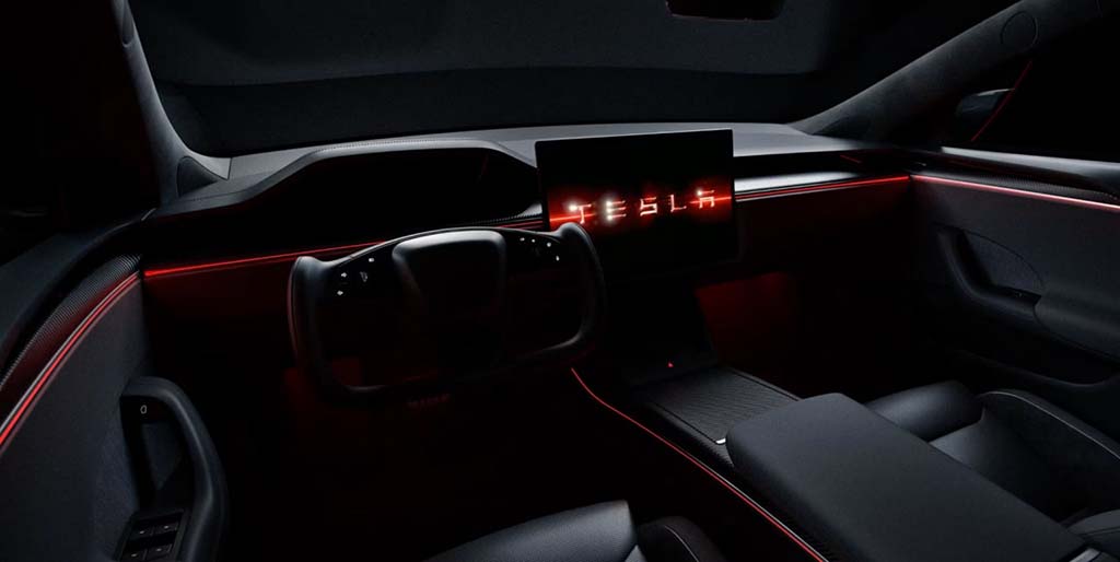 Refreshed Tesla Model S Ambient Lighting