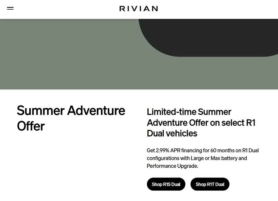 Rivian Summer Adventure Offer