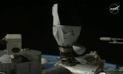 SpaceX Dragon spacecraft with Axiom Ax-4 crew docked with International Space Station