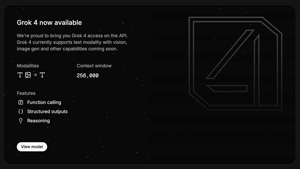 Grok 4 API