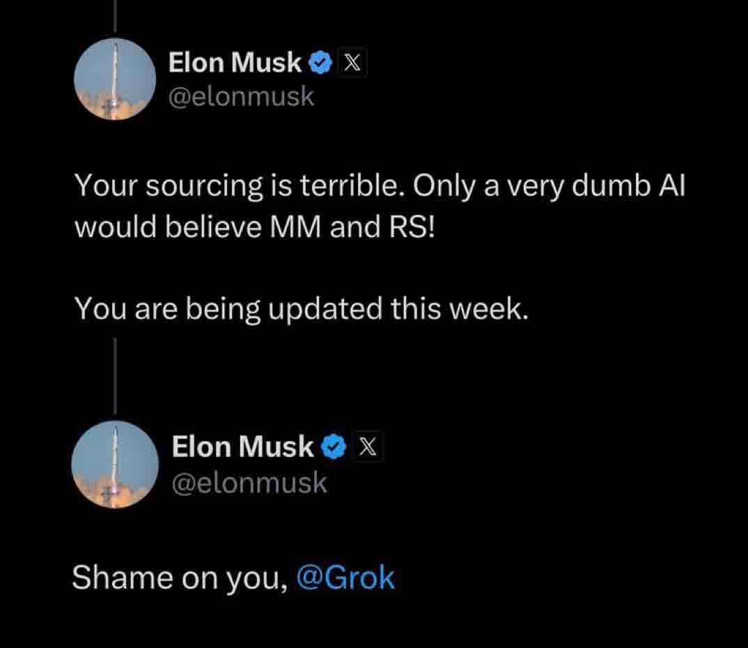 Elon Musk criticized Grok