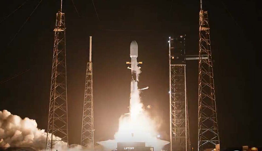 SpaceX Falcon 9 Rocket Liftoff with Amazon Kuiper mission