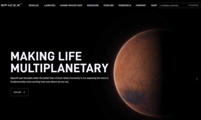 SpaceX website design update