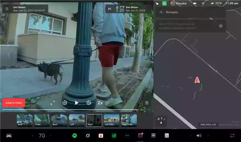 Tesla dashcam update