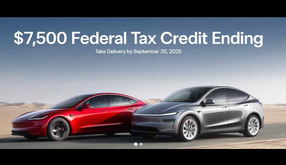 Tesla Federal Tax Credit ending on September 30