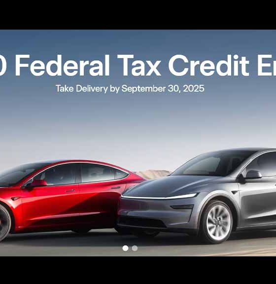 Tesla Federal Tax Credit ending on September 30
