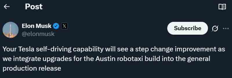 Tesla Robotaxi improvements are coming to FSD Supervised