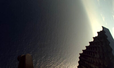 SpaceX Starship Super Heavy booster splashdown in the Gulf of America