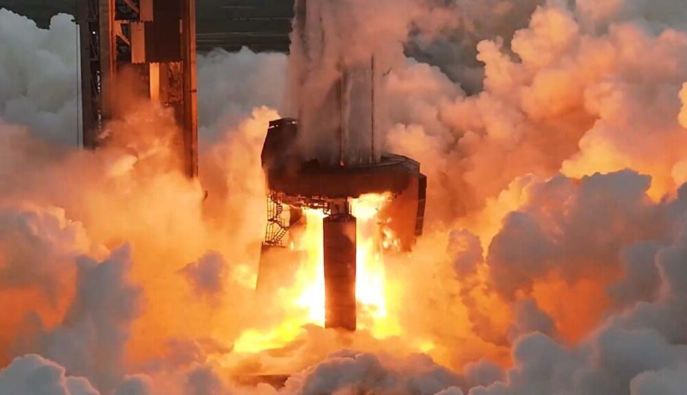SpaceX Starship Flight 11 Super Heavy Booster Static Fire Test