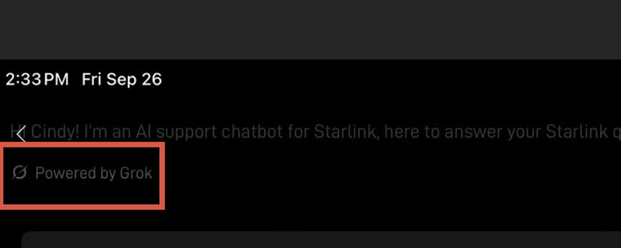 SpaceX Starlink Grok support
