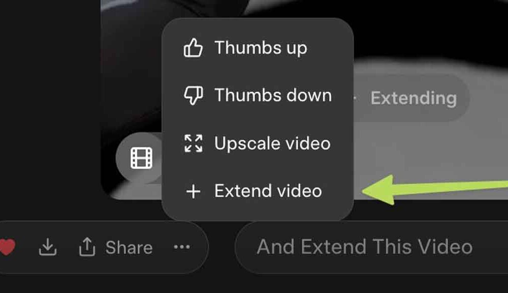 xAI Grok Imagine Extend Video feature