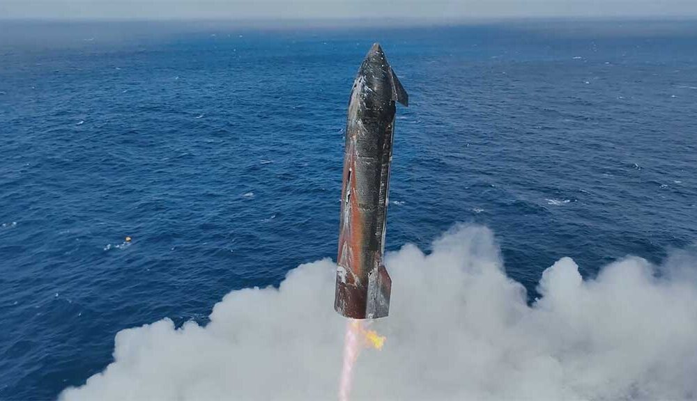SpaceX Starship Splashdown in the Indian Ocean