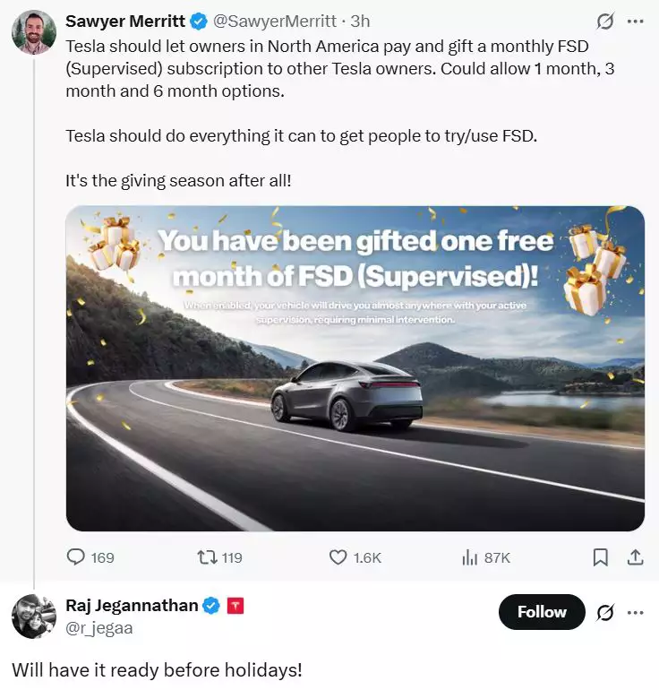 Tesla FSD Gift