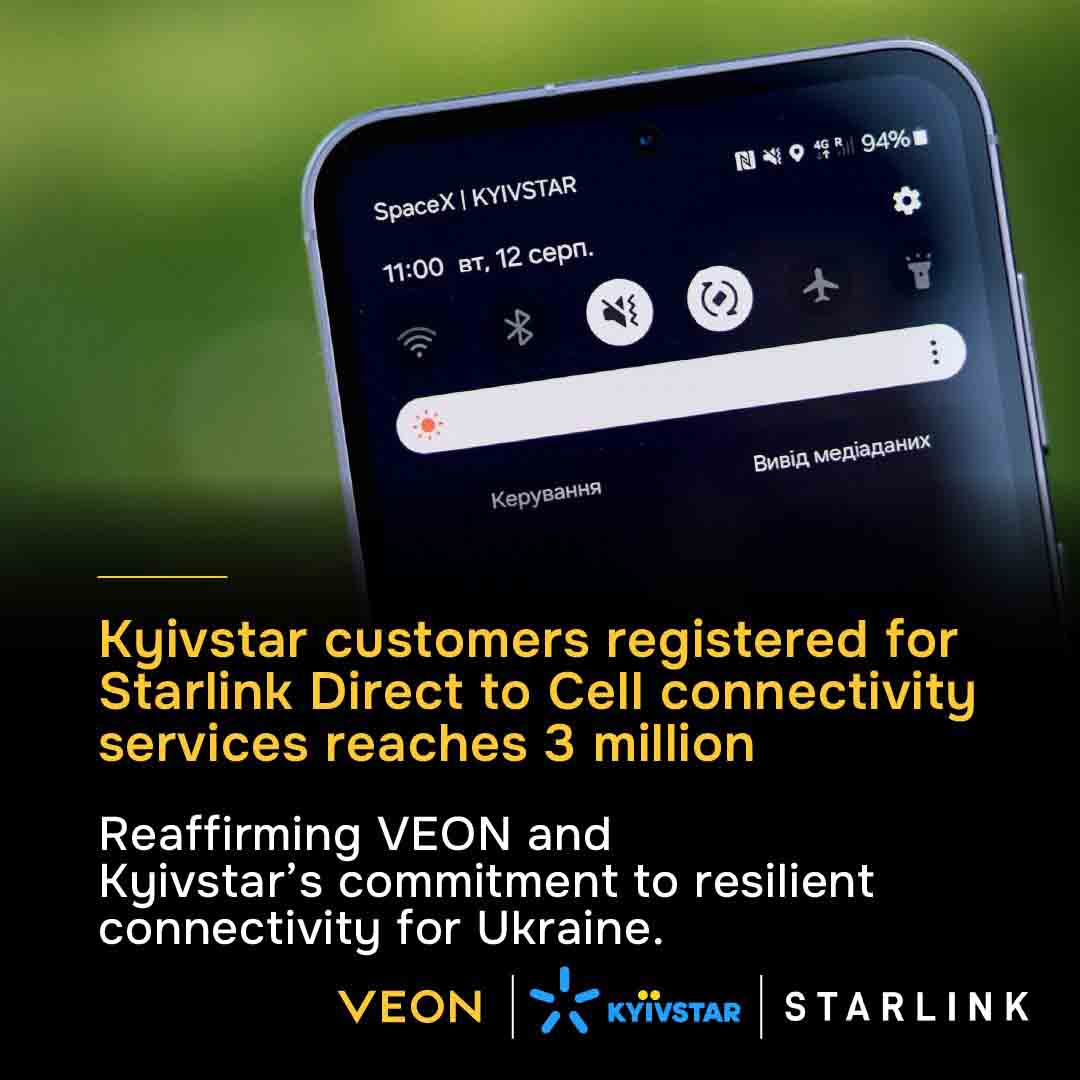 SpaceX Starlink Direct to Cell gains over 3 million users in Ukraine