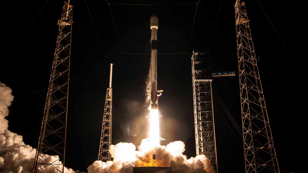 SpaceX Falcon 9 rocket launched from Space Launch Complex 40 (SLC-40) at Cape Canaveral Space Force Station in Florida with the GPS III-9 mission for the U.S. Space Force
