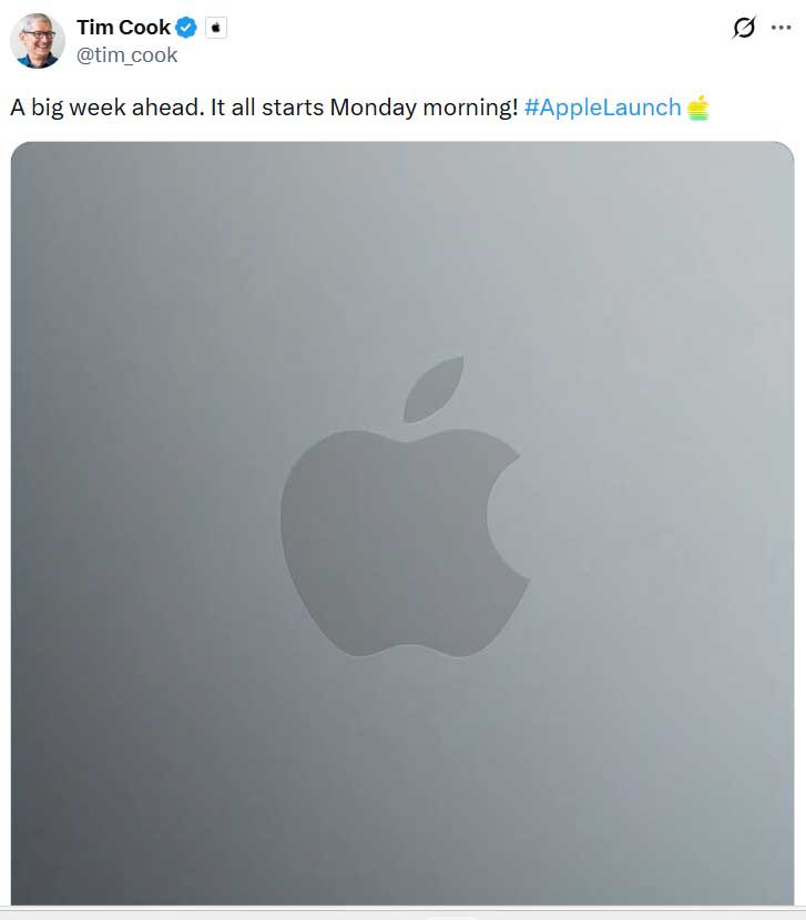 Tim Cook teases Apple product launches for next week