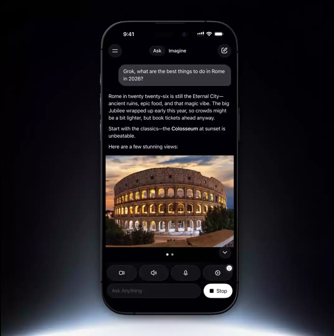 xAI Grok voice mode text and images
