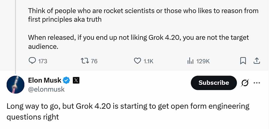 xAI Grok 4.20 open-form engineering