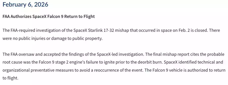 SpaceX Falcon 9 Return to Flight schedule four days after second stage anomaly