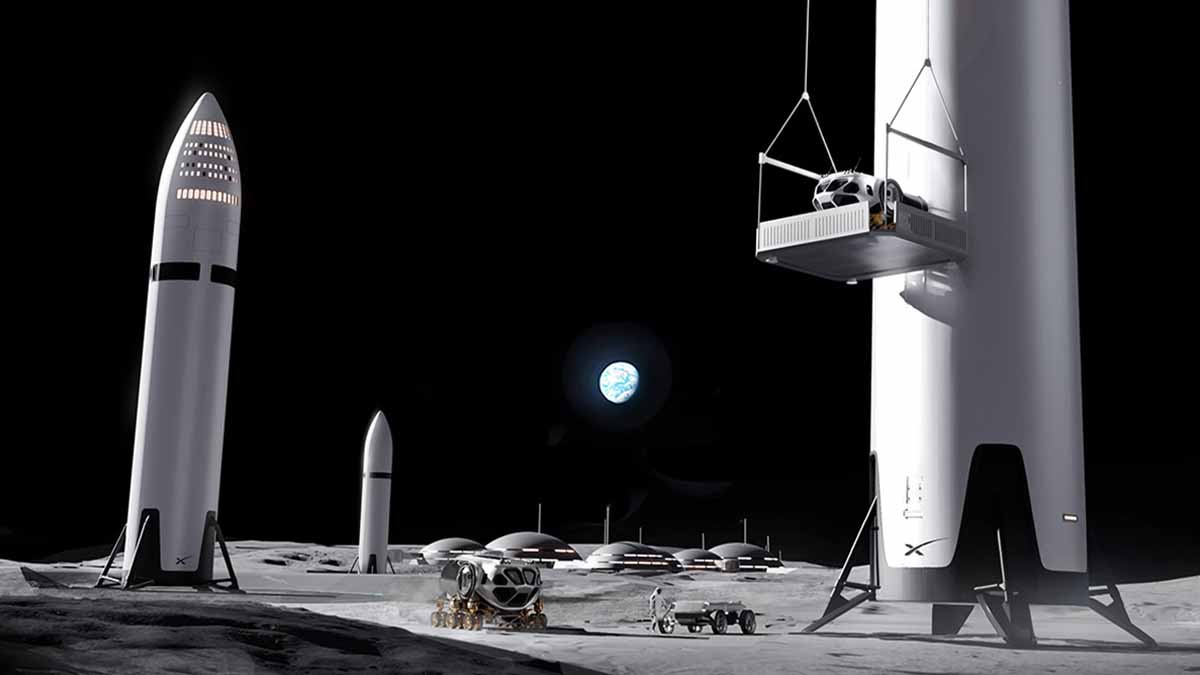 SpaceX Starship Moon base