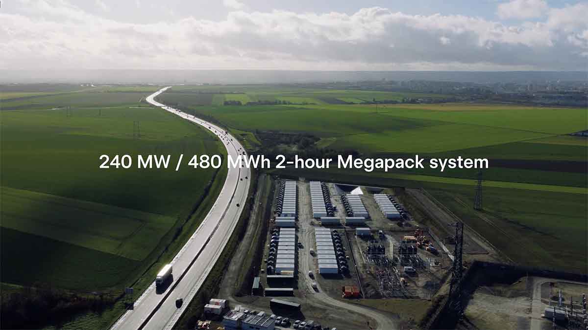 240mW / 480 mWh 2-hour Tesla Megapack system