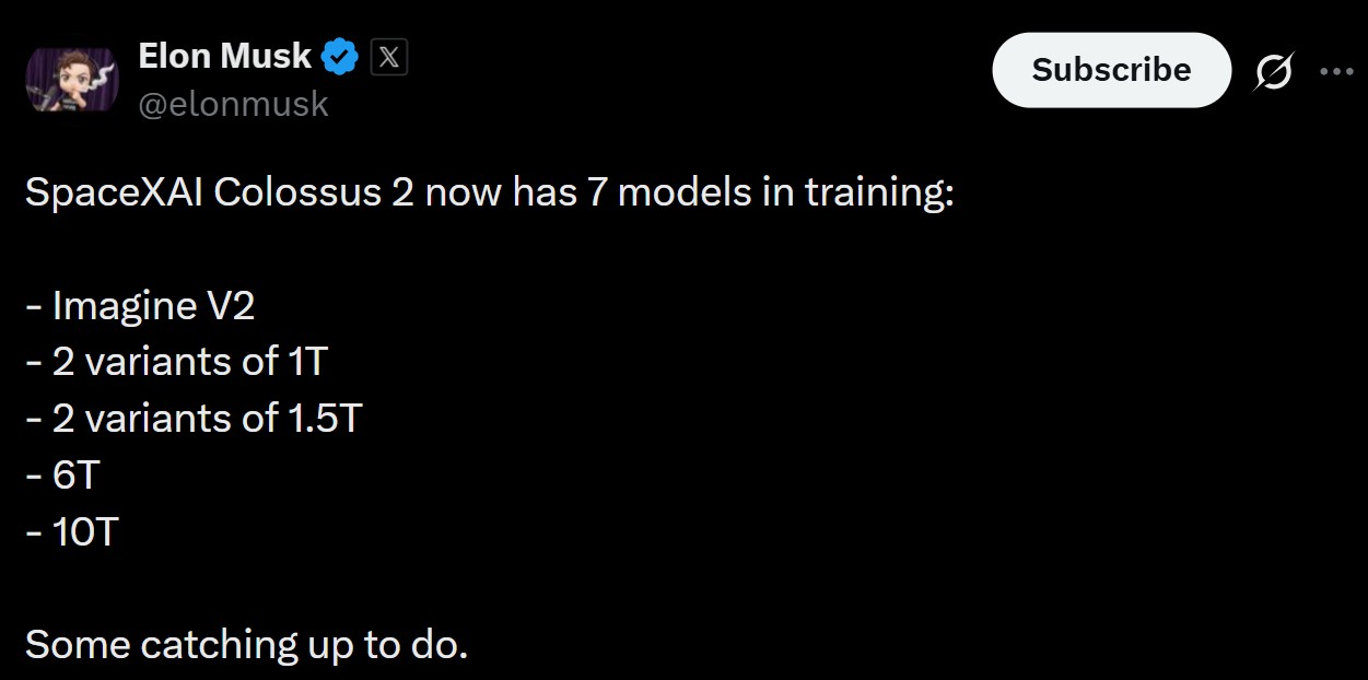 xAI is training 7 new models including Imagine V2