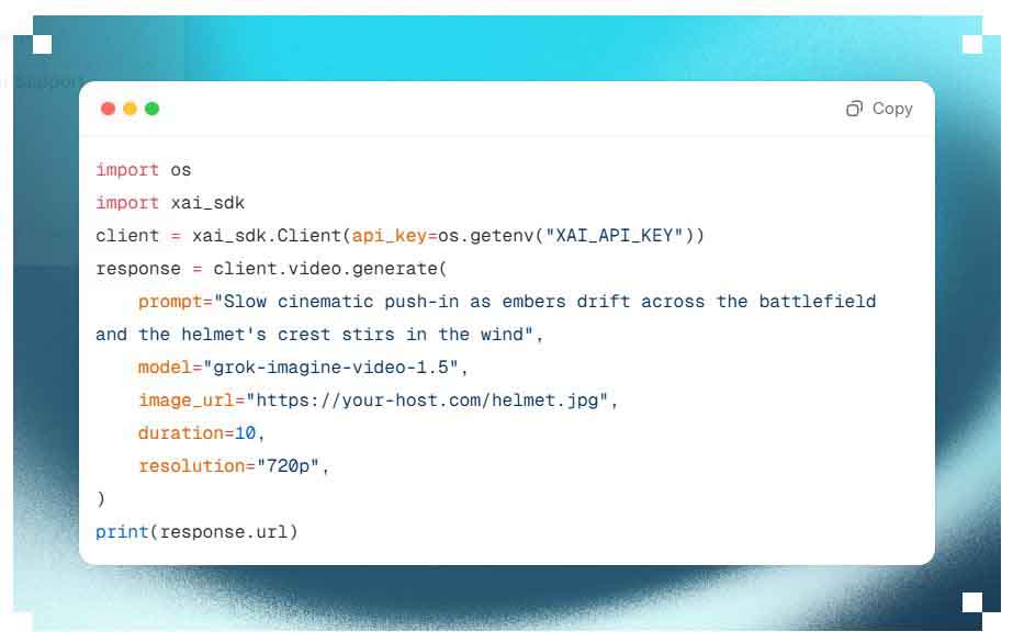 Grok Imagine Video 1.5 API